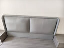 森木驰新款落地床头软包靠背 超薄床头落地实木床头单买现代简约床头靠 米白色耐磨猫爪皮易擦净烘干实木 适用1.8米宽度床打开即用占地6cm 实拍图
