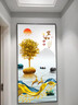 摩琥玄关装饰画竖版现代简约玄关画正对门壁画北欧走廊过道入户挂画 家和富贵15187 布艺画+50*100CM金框 实拍图