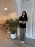 MMOPTOP潮牌重磅T恤男夏季潮流印花情侣短袖舒适休闲上衣女M0030黑色M 实拍图