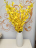 木子西年 北欧小号陶瓷花瓶装饰摆件假花仿真花插花水培花器 客厅餐桌家居装饰品 【套装】竖条花瓶+7支黄色跳舞兰(仿真花) 实拍图