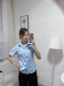 海澜之家（HLA）短袖衬衫女夏季款商务通勤纯色抗菌正装衬衣女装 【抗菌】浅蓝Y1 35 155/80A 实拍图