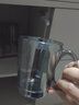 格娜斯 带把玻璃杯耐高温水具杯具简约客厅杯子水杯家庭套装喝茶杯家用 烟灰把杯+黑色杯架+烟灰壶; 300ml 实拍图