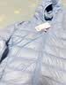 雪中羽皇轻薄羽绒服女连帽2025年秋冬新款休闲小个子白鸭绒保暖防寒外套 蓝色 3XL (180) (125-140斤） 实拍图