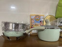苏泊尔（SUPOR） 宝宝辅食锅婴儿辅食锅煎煮一体儿童蒸煮锅不粘奶锅麦饭星石套装 薄荷绿【煎锅+奶锅+屉+铲】 16cm 实拍图