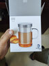 尚明耐热玻璃泡茶杯茶水分离不锈钢过滤办公茶杯带盖带把透明水杯家用 蓝把500ml 实拍图