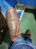奥康官方男鞋 冬季加绒保暖棉鞋系带高帮真皮短靴系带通勤休闲皮鞋男 棕色 加绒 1233014014 39 实拍图