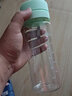 JIDAO COOK水杯简约学生水杯双层杯子便携防漏杯子高颜值大容量水杯韩版水杯 透明绿 600ML 实拍图