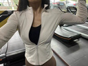 铂呐苓瑜伽服女春秋长袖高弹速干透气运动外套文胸健身服紧身显瘦上衣 瑜伽服三件套【外套+裤子+背心】 M【90-110斤】 实拍图