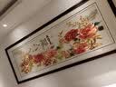 京城世家牡丹花苏绣装饰挂画客厅苏州刺绣花开富贵大厅挂墙绣画手工绣花 花开富贵（装框尺寸：250*95cm） 实拍图