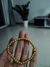中国黄金足金黄金手链福牌转运珠金珠手串送女友老婆生日礼物复购补贴 【古法大光珠】约3.8克 实拍图