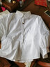 淳咪娜 欧货时尚宽松衬衫女设计感小众短款时尚洋气上衣女新品棉质女装 白色 XXL（建议122斤-150斤） 实拍图