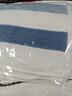 洁丽雅 毛巾纯棉柔软加长加厚120g洗澡毛巾条纹吸水大毛巾成人男女运动巾90*34cm两条装 灰+蓝 实拍图
