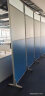 曲臣家具办公室玻璃板式隔墙带轮推拉带门挡板移动屏风高隔间LOGO墙工厂车间板式活动隔板可折叠高隔断 0.6*1.8米/全板式含配件 晒单实拍图