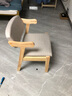 岳虎 实木可折叠椅家用椅子餐椅靠背椅办公椅电脑椅北欧简约便携 折叠升级款#浅色+咖啡色布 实拍图