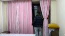 黛恩丝 韩式粉色窗帘成品卧室飘窗客厅遮阳纱帘落地窗全遮光布公主风简约现代 粉色双层【布＋纱】(包加工) 要几米拍几米(蕾丝花边另算,详情联系客服) 实拍图