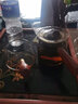 正扬玻璃功夫茶具小套装家用茶杯侧把茶壶耐热茶盘整套简约办公室客厅 8头（梯形/直觉壶）+六色/把杯+杯架+长琴白 实拍图