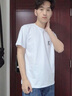 宾色短袖t恤男夏季莫代尔打底衫弹力T恤冰丝半袖上衣服印花潮流短袖男 白色 M 实拍图