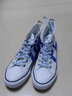 飞跃（Feiyue）官方高帮帆布鞋男士鞋子冬季潮流字母印花休闲运动鞋男女情侣款 白/蓝 39偏大一码选小一码 实拍图