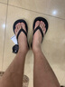 ccilu驰绿人字拖男士拖鞋女软底防滑超轻情侣户外沙滩鞋 芝麻黑 40 实拍图