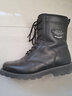 3515强人棉鞋男靴牛皮冬季防寒羊毛靴户外保暖侧拉链皮毛一体靴子男靴 黑色 43 实拍图