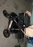 逗逗熊婴儿推车高景观童车宝宝可坐可平躺双向避震折叠BB轻便手推车  旗舰香槟金+坐躺+单手收+遮阳蚊帘+后轮高配+餐盘 实拍图