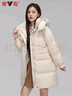 雅鹿冬季羽绒服女2025新款中长款时尚冬装连帽加厚派克服韩版外套女装 米白色 S 155 【推荐85-110斤】 实拍图