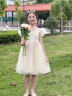奥蒙威女童礼服裙儿童生日公主蓬蓬裙夏季花童主持人钢琴演出服YJ-923 白色 130 晒单实拍图