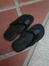 鸿翔益克益克拖鞋人字拖男防滑耐磨轻便情侣款沙滩鞋夹趾凉拖鞋 全黑 38 (250mm) 实拍图