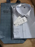 恒源祥条纹衬衫男士长袖修身免烫商务休闲正装中年衬衣春款 长袖H60415 蓝格 41 实拍图
