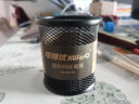 可得优（KW-triO） 办公文具方形冲孔笔筒铁网简易笔筒方笔桶铁质笔筒办公收纳桌面收纳盒 圆形网纹BT-01【90*100mm】 实拍图