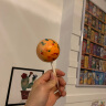 费罗伦棒棒糖可以吃很久的糖jawbreaker大白魔法球糖果大棒棒糖超大圆球 5.7厘米活力橙【带棒柄】 4.5厘米 实拍图