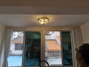 沙尔克（SHAERKE） 欧式全铜吸顶灯 美式卧室灯门厅过道阳台灯具经典奢华书房灯饰 小号3头  直径35cm 晒单实拍图