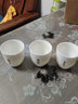 极素茶杯德化羊脂玉功夫茶具小茶杯白玉陶瓷泡茶杯子薄胎白酒杯带字禅意家用客厅个人品茗杯主人杯单杯 黑字凝香杯-自在 实拍图