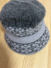 浩冠 帽子女中老年加绒保暖老年人奶奶兔毛老人帽秋冬季送妈妈的生日礼物毛线帽围巾套装 灰色（只有帽子） 均码 实拍图