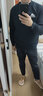 阿迪达斯（adidas）卫衣男圆领套头衫春季防风保暖长袖外套 黑白（棉） XL  实拍图