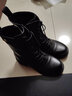 意尔康女靴厚底百搭加绒马丁靴女复古英伦风短靴 14738W黑色36 实拍图