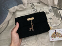 鹰姿手工包包diy材料包毛线网格自制编织包斜挎女包成品送女友 纯黑色【小鹿】 【成品】 实拍图