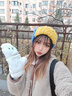 京堂京品 毛绒手套女冬季翻盖半指时尚写字开车棉女生保暖手套防寒毛线 实拍图