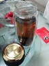 SIMELO施美乐双层加厚玻璃杯男泡茶杯茶杯带茶隔杯子车载玻璃水杯 金色 270ml 实拍图