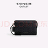 蔻驰（COACH）【专享直降】奥莱男士男包经典标志老花拉链长款手拿包钱包 QB/炭黑色/黑色 实拍图