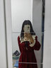 她戏法式复古双层领连衣裙学院风收腰显瘦中长裙子 红色 M 实拍图