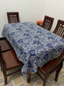 知巢乌镇蓝印花桌布布艺棉麻餐桌布茶几防尘盖布复古中国风青花瓷台布 宫廷蓝 130*180CM 实拍图