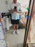 川崎（KAWASAKI）羽毛球服套装夏款运动速干短袖T恤训练队服A1806 男款白黑 3XL 实拍图