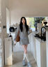 沐霓 小香风卫衣套装女两件套 运动秋冬季小个子穿搭休闲裙子微胖显瘦 卫衣短裙套装【无衬衫90-120斤】 实拍图