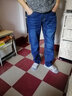 狮子聪加绒牛仔裤男弹力直筒青年宽松加厚带绒男裤子高腰男士秋冬款 弹力深蓝009款加绒 31(腰围2尺4) 实拍图