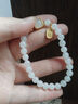豆蔻时光5mm和田玉白玉黄金手串足金貔貅金镶玉石手链生日礼物男女士款 实拍图