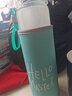 苏立得 时尚磨砂渐变细长玻璃水杯密封便携随手个性男女学生潮流杯子 七彩杯磨砂渐变蓝带杯套 实拍图