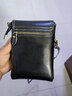 蒙伯斯手机包女新款百搭单肩斜挎包时尚竖款牛皮迷你零钱小挎包潮 黑色 实拍图