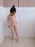 舞东方德绒儿童肤色保暖内衣秋冬季女童舞蹈服肉色加绒打底衣隐形打底衫 肉色-德绒【上衣+裤子】 140 (身高130-140厘米) 实拍图