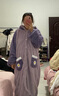 梦舒纷睡袍女冬睡衣春秋季可爱学生中长款加绒加厚宿舍家居服珊瑚绒卡通 紫鸭睡袍 S 实拍图